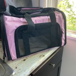 Pink Soft Sided Pet Carrier