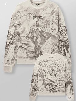 YOUNGLA x BATMAN COMIC LONGSLEEVES - OFF-WHITE - Medium