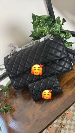 Black quilted