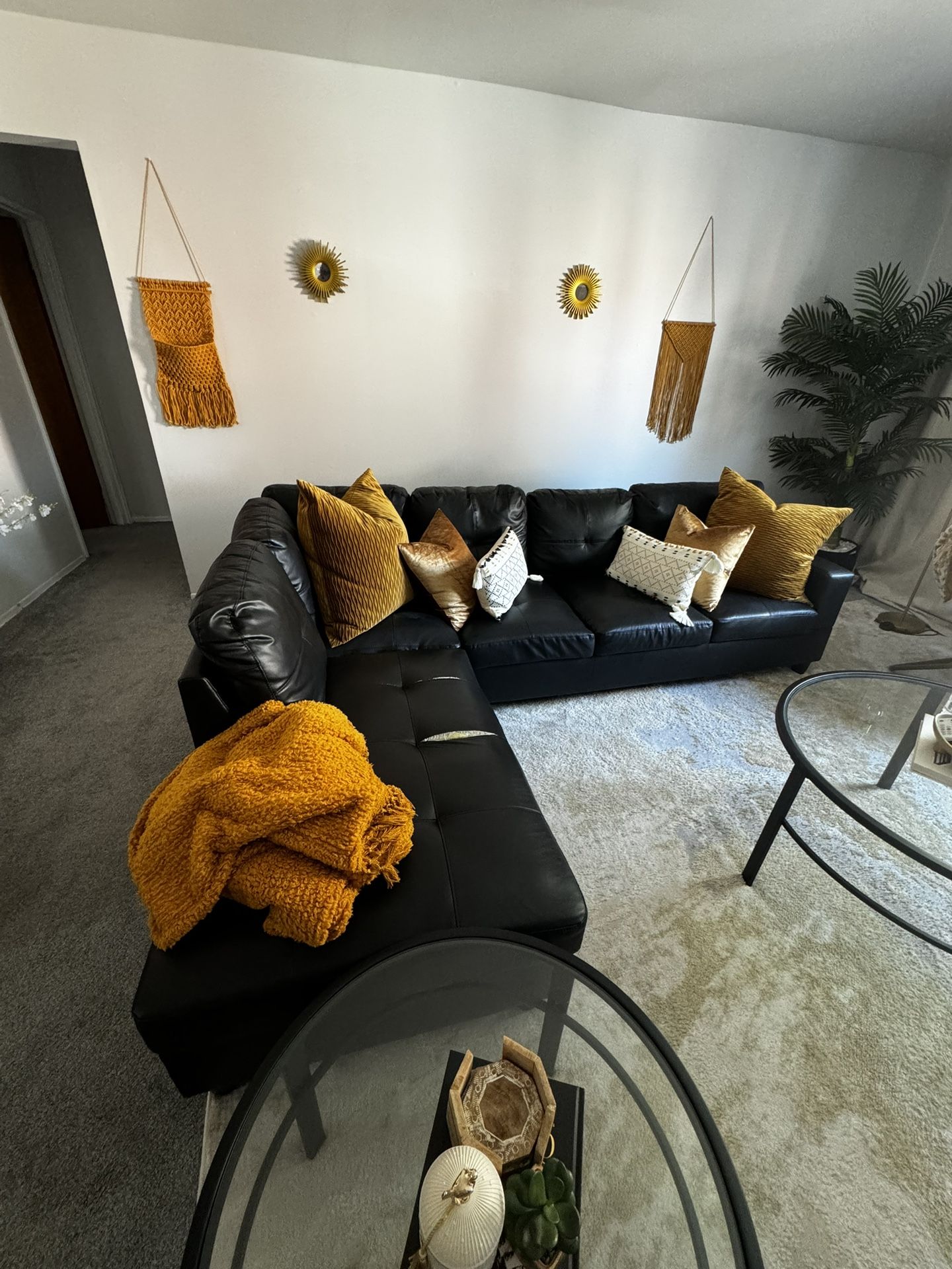 Black L Shaped Sectional Sofa