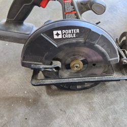 Porter Cable Skilsaw, Drill, 3 Batteries And Charger
