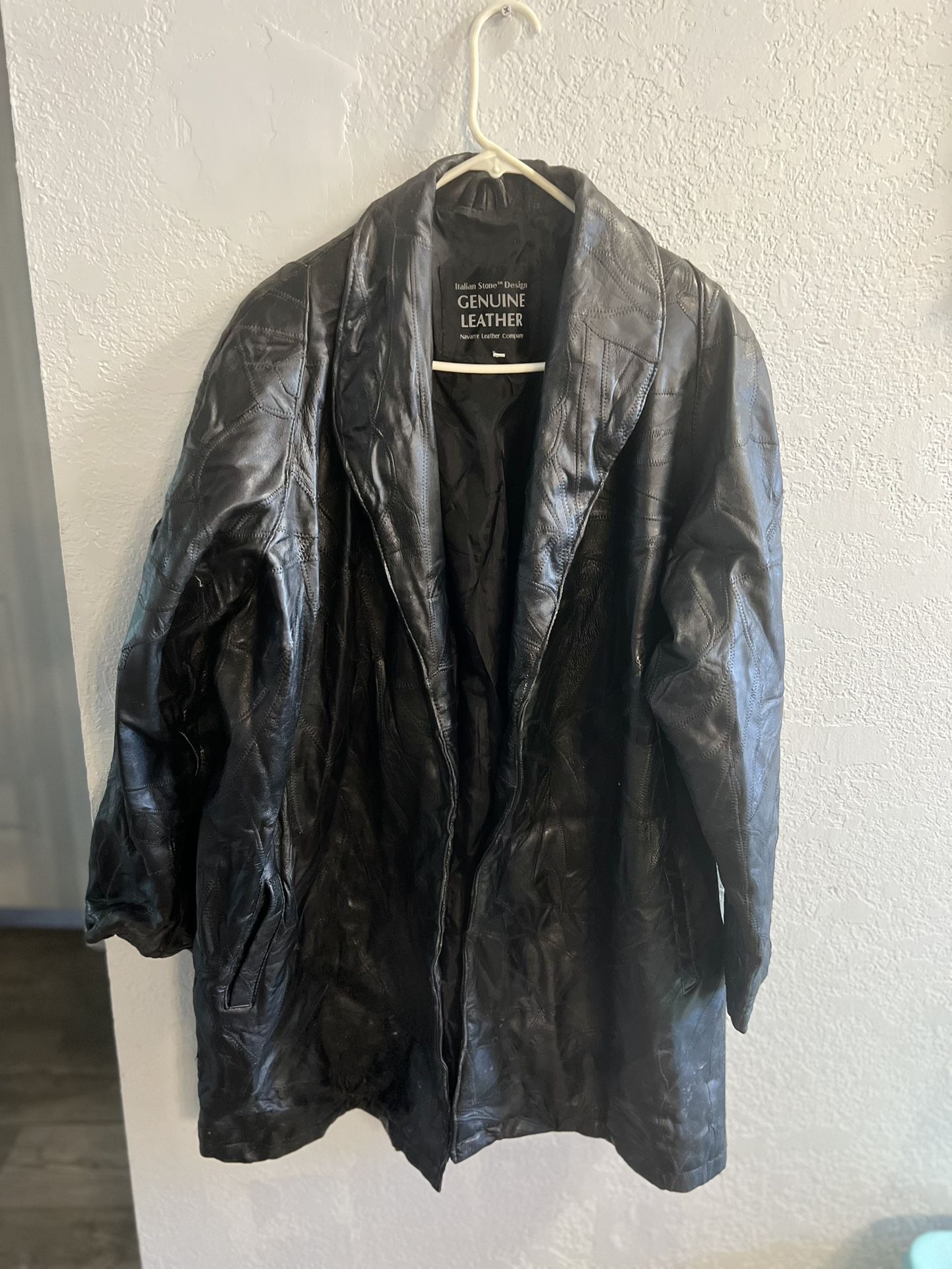 Italian Stone Leather Jacket
