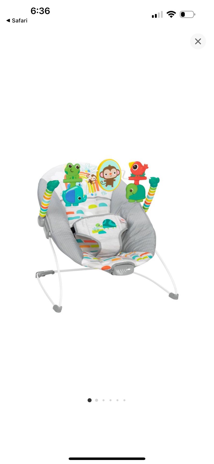 Vibrating Baby Bouncer With Toys