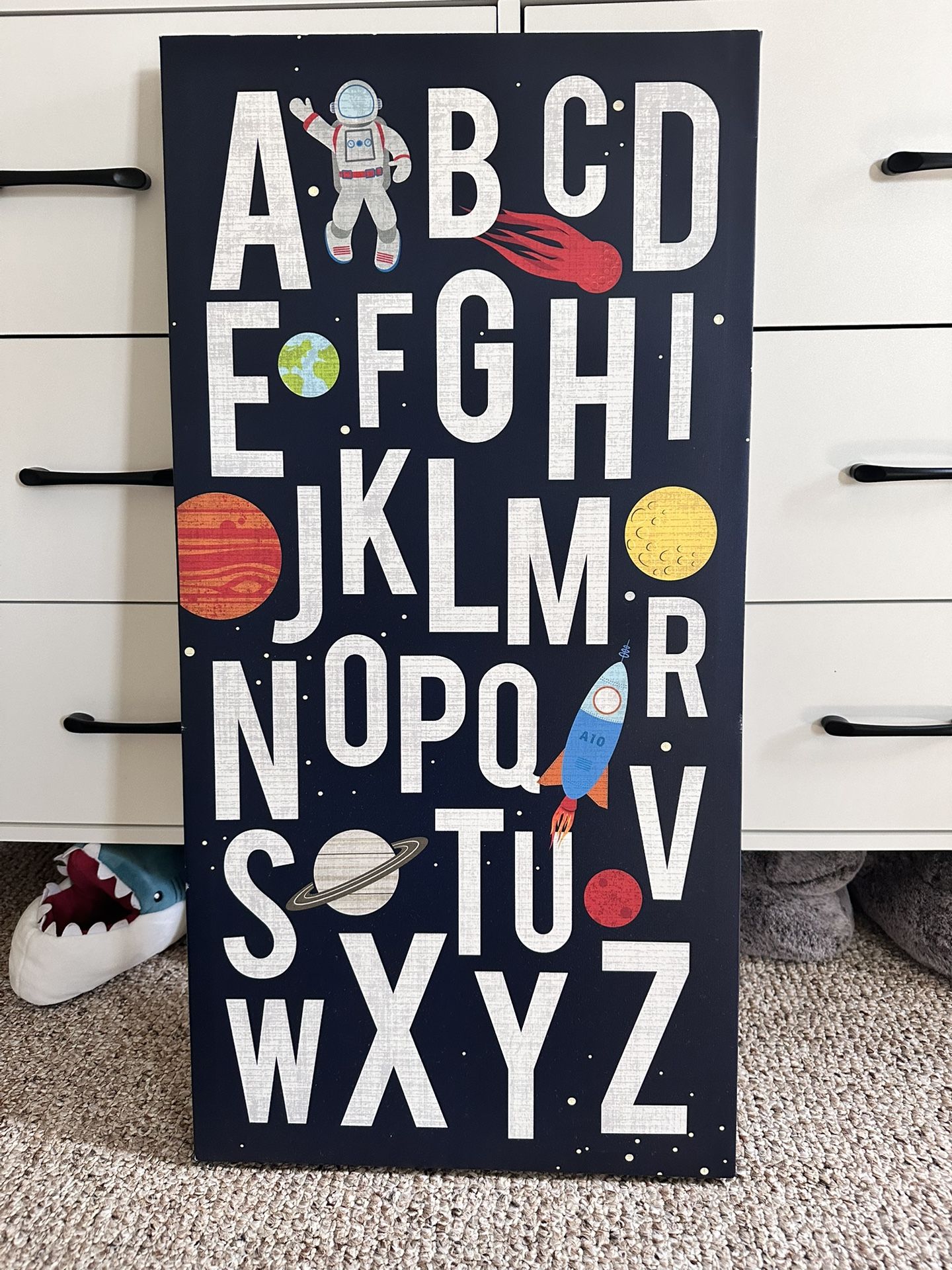 Outer space Alphabet Canvas Print
