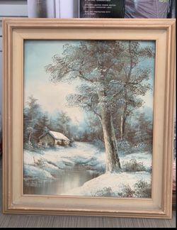 Hand Painted Framed Wall Picture