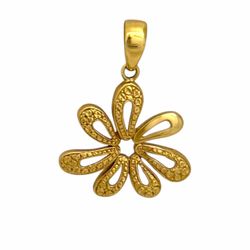 Pendant charm Sold gold 18k. Flower