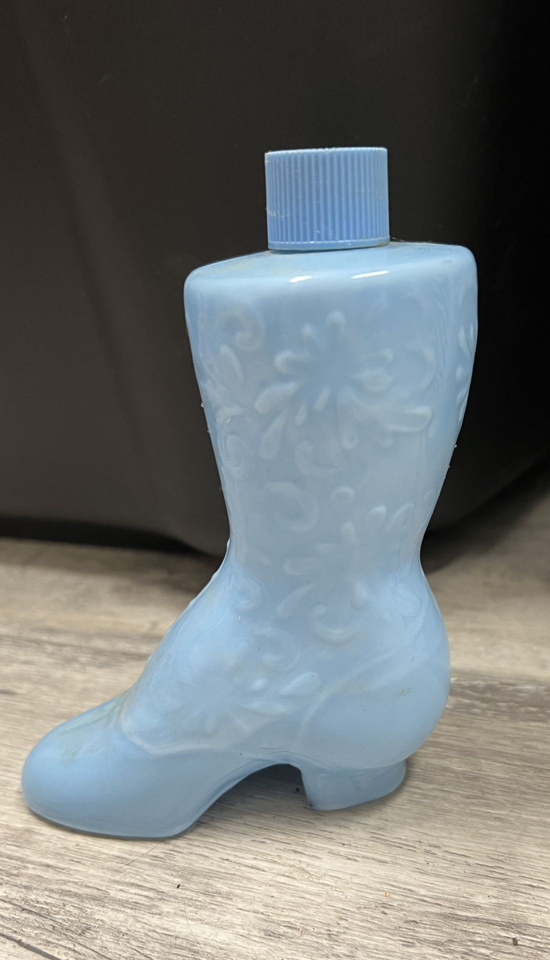 Vtg Retro Blue Boot Avon Perfume Bottle. 