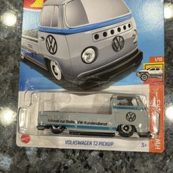 Toy Collectible Hotwheels Brand new never opened 2021 “Volkswagen T2 Pickup” .  Has been on display in a cabinet with a Car collection.  Smoke free ho
