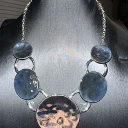 BRAND NEW - Costume Jewelry -  Silver Necklace  - Medium Length