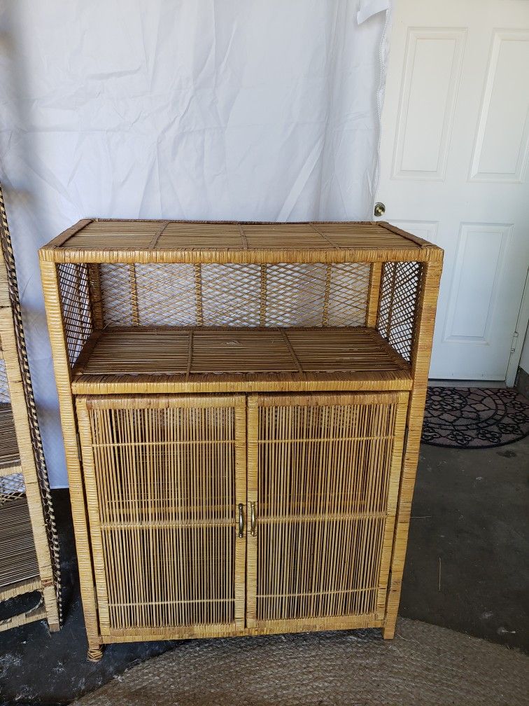 Rattan Wicker Cabinet/shelf 