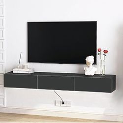 Wall-Mounted Entertainment Media Console