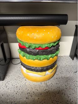 Hamburger and Oreo cookie stand