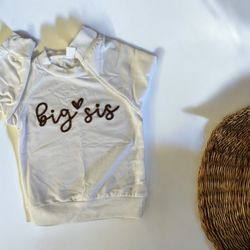 Big sis embroidery Sweatshirt