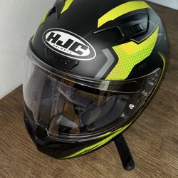 HJC i10 XL Motorcycle Helmet Black Neon Yellow