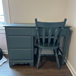 Blue Desk and Chair