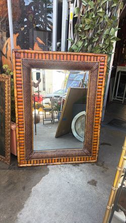 Beautiful bamboo mirror 53 by 39
