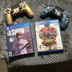 PS4 Controllers With The Show 19 And Street Fighter 