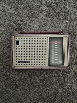 Vintage Panasonic Pink Leather Transistor Radio
