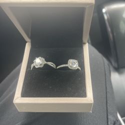 Diamond Rings One Size 6 And The Other Size 8 Also One Of The Rings Are Moisinite Diamonds 