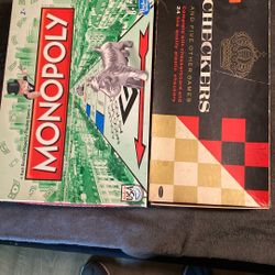 Monopoly And Checkers All Pieces Included