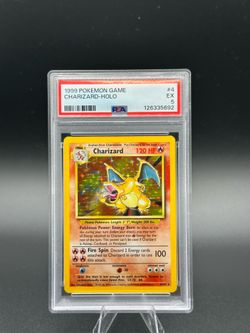 Charizard 1999 Pokemon Base Unlimited #4 HOLO (PSA 5)