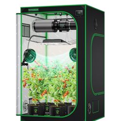 Brand New  4x4 Grow Tent, 48"x48"x80" High Reflective Mylar with Observation Window and Floor Tray