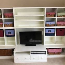 Large Cameron Storage Unit Bookshelves And Media Stand