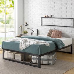 Queen bed frame with room for storage