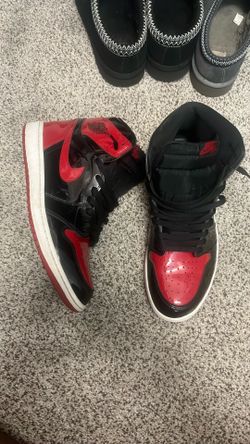 Jordan 1 Patent Breds, Red/Black, Size 12