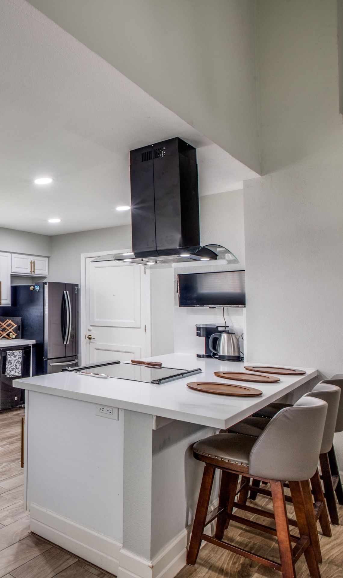 Set of 3 Modern Gray Bar Stools