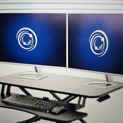Laptop Workstation , Vivo 36 Inch Desk Converter Height Adjustable  Riser