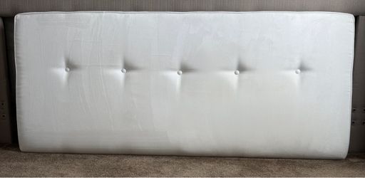 White Upholstered Tufted Headboard
