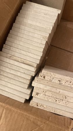 Travertine - Natural Stone, 4 in x 4 in (34 For $15)