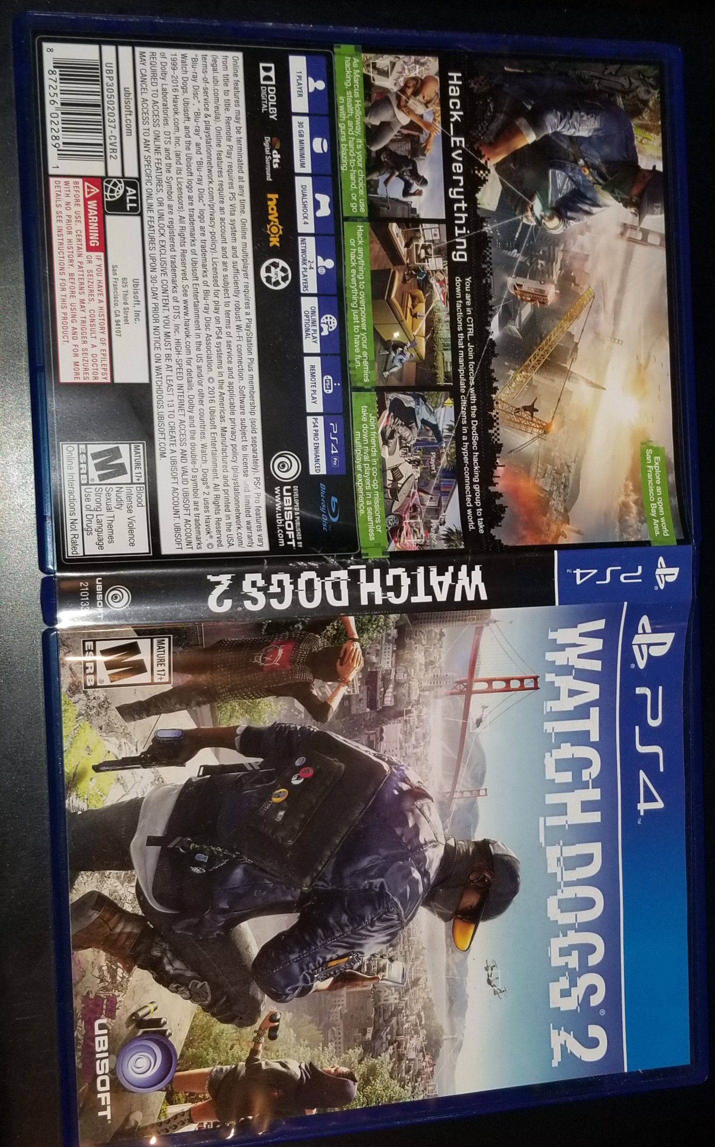 Watch Dogs 2 PS4 used