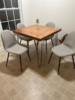 Dining table and chairs