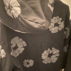 Denim Tears Mono Wreath Hoodie 'Black'