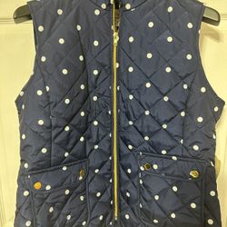 St. John's Bay Quilted Vest Polka Dots 