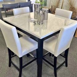 5-pc Dining Table Set ( Table + 4 Chairs ) 