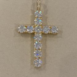 Moissanite Cross Sterling Silver