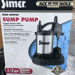 New sump pump 