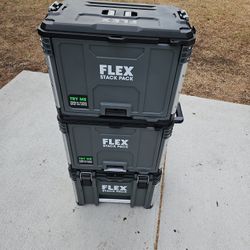 Flex Stackable Tool Boxes And Tools