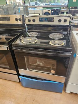 Electric stove 30 inch wide Amana Stainless steel