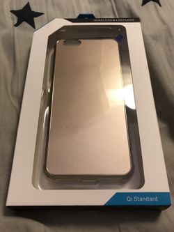 BRAND NEW/SEALED YKS Qi Wireless Charger Receiver Case for iPhone 6/6s ONLY! (GOLD)