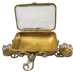 Handmade Vintage Unique Design Jewelry Box With Two Candlesticks You Will Love It ! 😍 