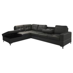 Seccional Sectional Black Left