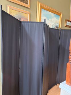 Room divider  6 panels , black