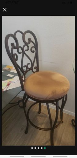 IRON glass Table With Tow Chairs