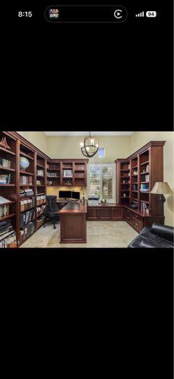 Custom Built-In Home Office — Cabinets & Desk