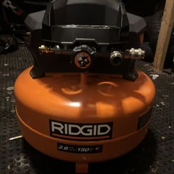 6g 150psi Ridged Air Compressor And 18g Finish Nailer / Crown Stapler