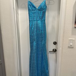 Turquoise Sequin Dress